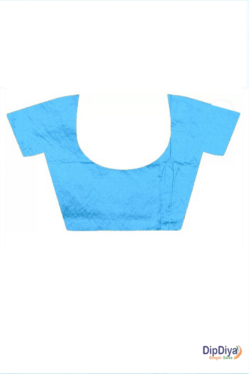 Sky Blue Cotton Blended Soumika Kantha Stitch Saree (593)